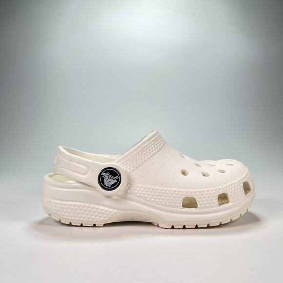 Crocs White Classic Clogs Lightweight Comfort Slip-On Sandals Kids Size C8 - Picture 1 of 9